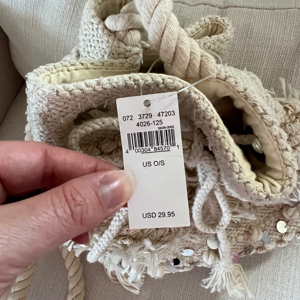Aerie Cream Moroccan Crossbody Bag - Picture 3 of 6